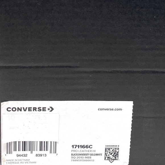 Converse High Top Casual Sneakers Pro Leather Black Yellow Men’s Sizes 171166C - Picture 7 of 8